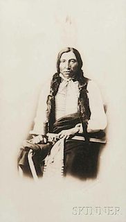 Framed Photograph of Chief "Bull Head" by D.F. Barry