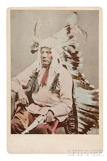 "Sitting Bull Jr." Cabinet Card,    by J.F. Haynes