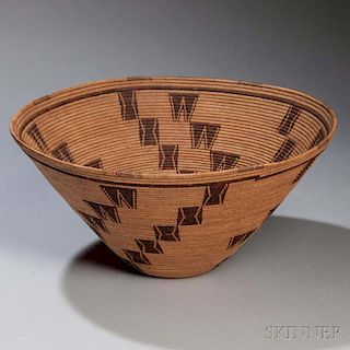 Panamint Coiled Basketry Bowl