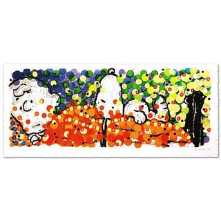 Pillow Talk Limited Edition Hand Pulled Original Lithograph (53" x 20.5") by Renowned Charles Schulz Protege, Tom Everhart. Numbered and Hand Signed b