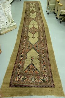 Northwest Persian Oriental runner (one small area resewn), 3'4" x 18'9".