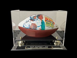 Limited Edition Dan Marino Signed Football By Sportacular Art In Case