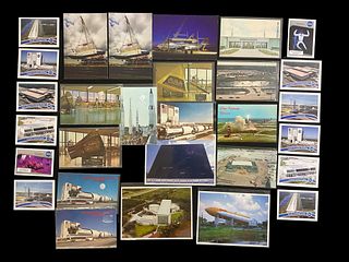 Collection of NASA Kennedy Space Center Post Cards Trading Cards and Space Shuttle Post Cards
