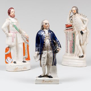 Three Historical Staffordshire Figures