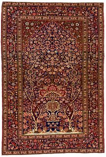 Isfahan Rug 4'5" x 6'8" (1.35 x 2.03 M)