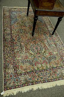 Kirman Oriental rug, tree of life design. 4'10" x 8'5"