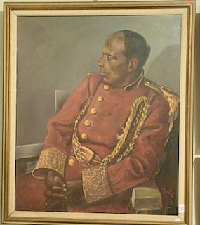 Rex Goreleigh (1902-1986) oil on canvas bust of a general signed lower right Goreleigh 70'. 36" x 30" Provenance: Collection 
