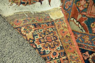 Heriz Oriental carpet (some wear), 8'8" x 11'3".