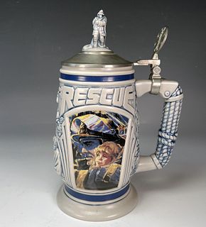 AVON TRIBUTE TO RESCUE WORKERS BEER STEIN 1997