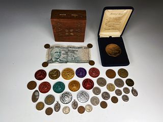 COINS CURRENCY MEDALS AND TOKENS