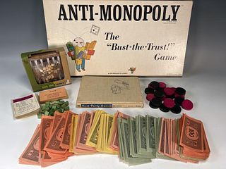 COLLECTION OF VINTAGE BOARD GAMES ANTI MONOPOLY