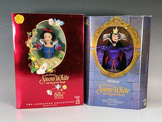SNOW WHITE EVIL QUEEN AND SNOW WHITE 60TH ANNIVERSARY DOLLS