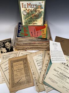 COLLECTION OF ANTIQUE SHEET MUSIC AND MORE