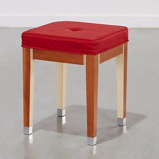 Cassina red upholstered stool