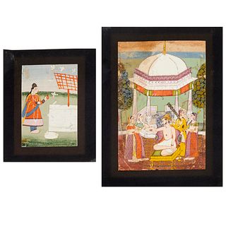 (2) Indo-Persian paintings