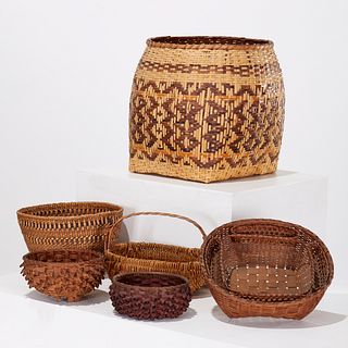 (6) Vintage American baskets