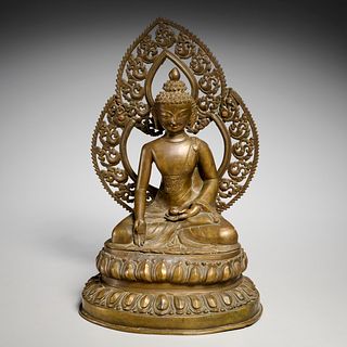 Southeast Asian seated bronze Buddha