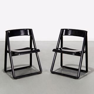 Pair Carlo Hauner 'Moema' folding chairs