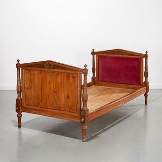 Directoire style carved bed