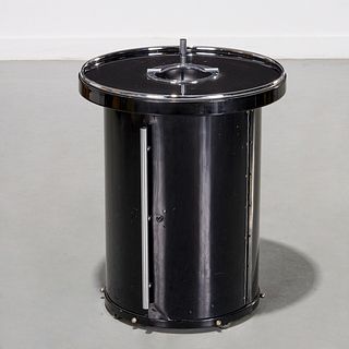 Art Deco style black lacquered smoking stand