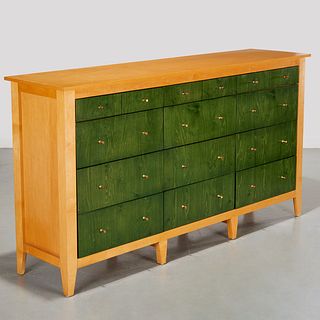 Contemporary custom twelve-drawer dresser