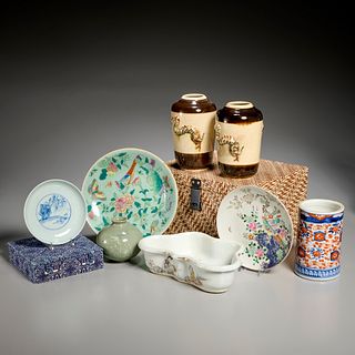 Asian porcelain group