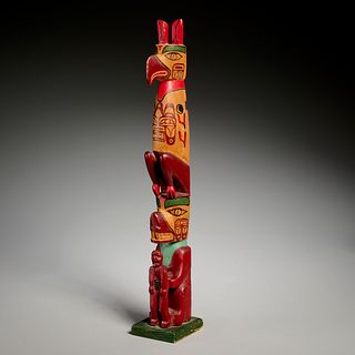 Northwest Coast model of a totem pole