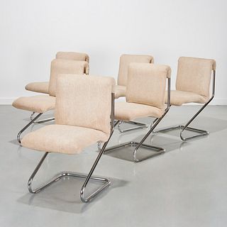Set (6) Pace style cantilever dining chairs