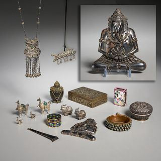 Group Asian & Indian metalware, incl. silver