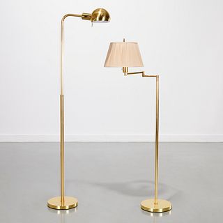 (2) Metalarte & Hansen brass floor lamps