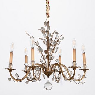 Maison Bagues (style), gilt metal chandelier