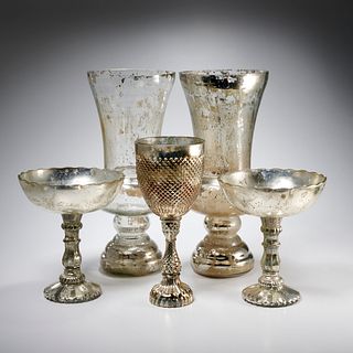 Decorative mercury glass group