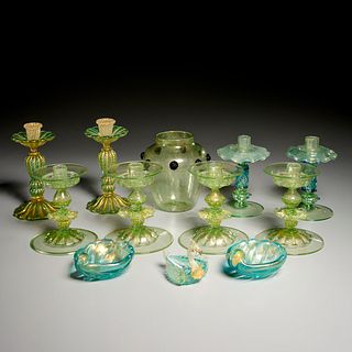 (12) piece Murano glass group