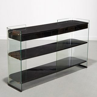 Pace curved glass bar console