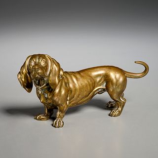 Bronze model of a Basset Hound