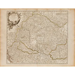 Map of Hungary, incl Transylvania, 1751
