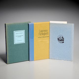 Laurence Ferlinghetti, (3) signed volumes