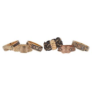 Victorian Mourning Rings in Gold and Gold Filled