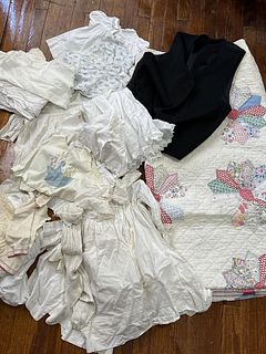 Vintage Clothes and Quilt