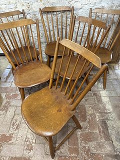 Six Plank Seat Chairs