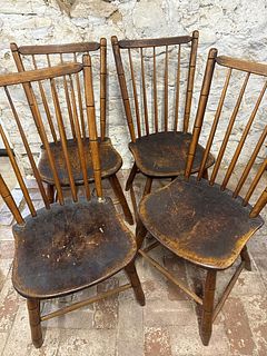 Four Plank Seat Chairs