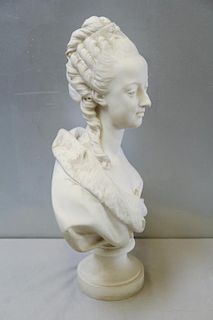Sevres Parian Bust of  a  Beauty Signed Pajou.