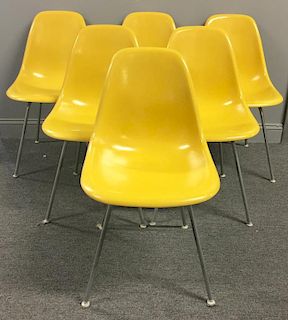 Set of 6 Eames; Herman Miller Shell Chairs.