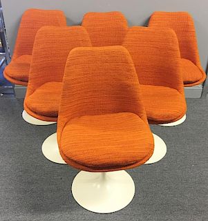 Set of 6 Saarienen; Knoll Upholstered Tulip Chairs