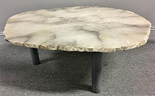 Modernist Translucent Stone Coffee Table.