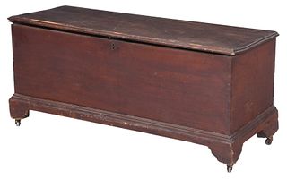 American Chippendale Dovetailed Lift Top Blanket Chest