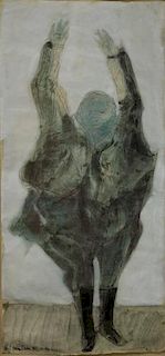 PARKER, Robert Andrew. Watercolor of a Figure.