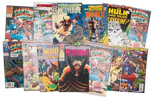 MARVEL COMICS: WOLVERINE; HULK; CAPTAIN AMERICA. New York: 1990 - 1997. Comics a color. Piezas: 14.