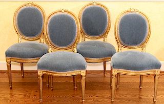 FRENCH LOUIS XVI BALLROOM STYLE SIDE CHAIRS