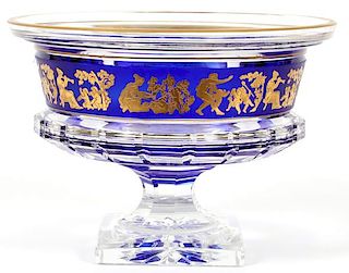 VAL ST LAMBERT CRYSTAL COMPOTE